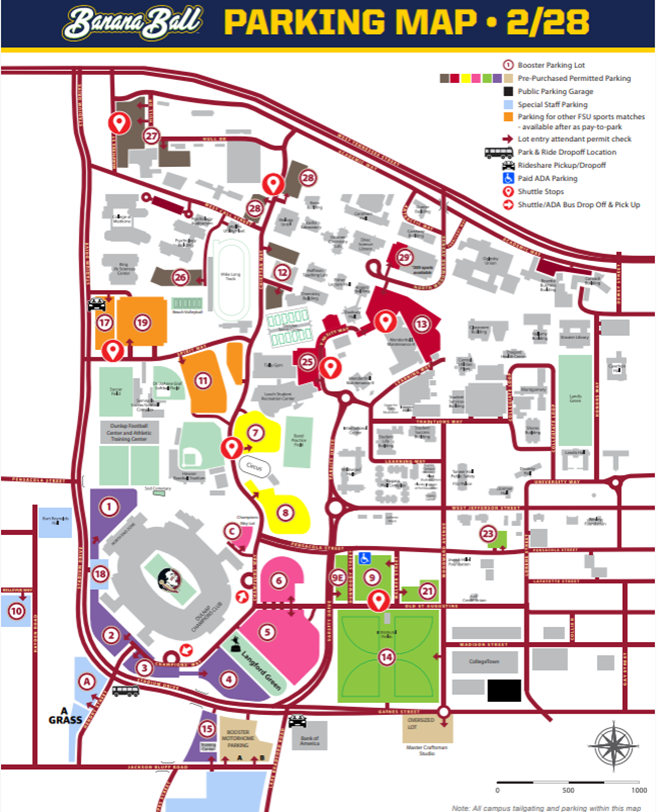 Banana Ball Parking Map